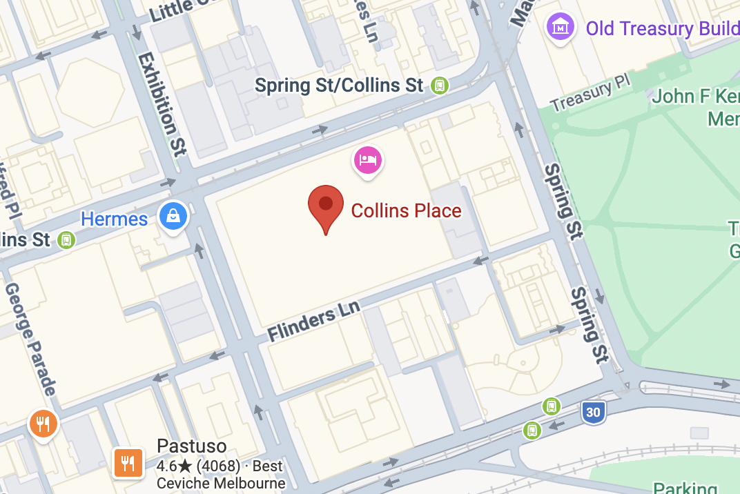 Map showing the practice location